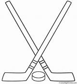 Hockey Puck Coloring Sticks Sports Stick Template Kids Skate Clipart Printable Activity Great Who sketch template