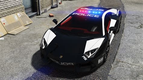 Lamborghini Aventador Hot Pursuit Police [add On Replace Template