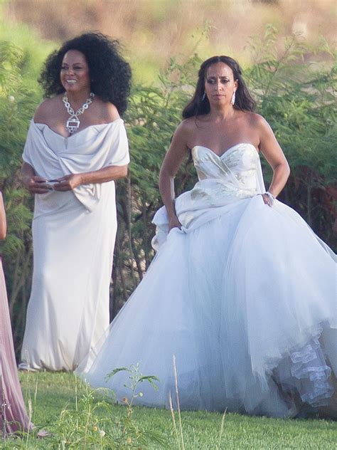 diana ross wears white gown to daughter s wedding photos
