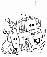 Cars Tow Mater Kleurplaat Ausmalbilder Takelwagen Accident Getcolorings sketch template