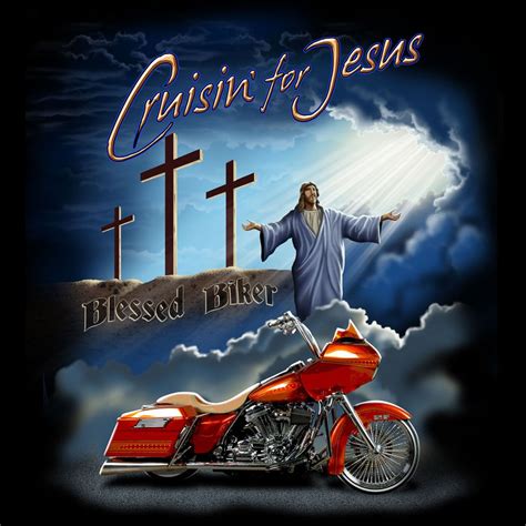cruising  jesus christian biker short sleeve  shirt christian