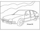 Citroen Coloring Pages Cars Color sketch template