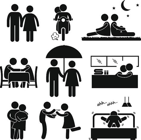 Sexual Intercourse In Action Silhouette Illustrations Royalty Free