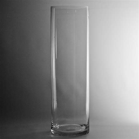 Cylinder Tall Clear Glass Vase Wholesale Flowers And