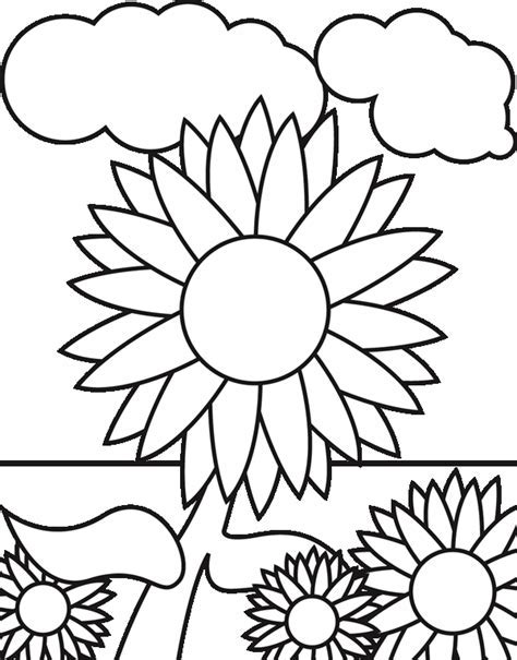 Sunflower Coloring Page   TCT   Voice, Video & Data