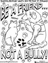 Bullying Drawing Coloring Pages Kids Worksheets Printable sketch template