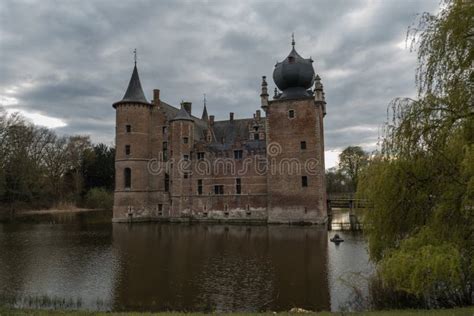 belgium aartselaar view   side   castle  cleydael stock image image