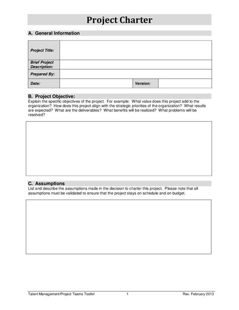 project charter template  edit fill sign  handypdf