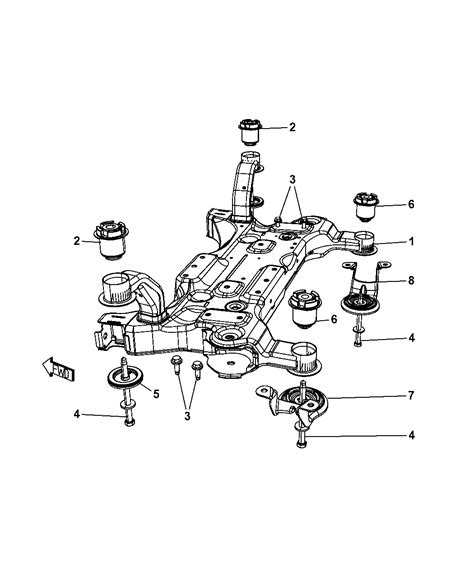 chrysler town country crossmember front suspension