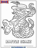 Coloring Skylanders Swap Force Pages Shake Rattle Undead Library Popular Coloringhome sketch template