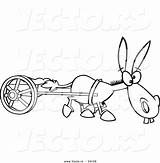 Donkey Pulling Plodding Ron Leishman Toonaday Vecto sketch template