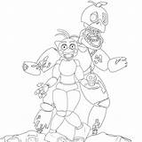 Chica Withered sketch template