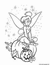 Coloring Halloween Disney Pages Pumpkin Printable Fairy Tinkerbell Color Print Info Getdrawings sketch template