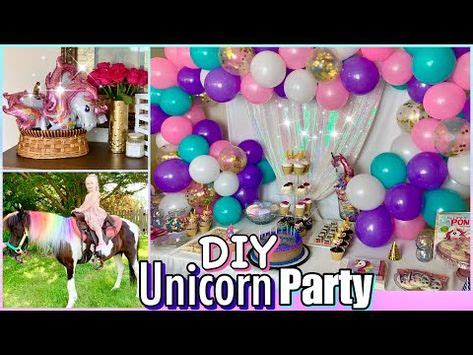 diy unicorn pony party youtube  images dollar