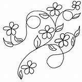 Vine Vines Coloring Pages Leaves Flower Flowers Drawing Drawings Leaf Outline Simple Line Clipart Printable Color Clip Colouring Procoloring Fall sketch template