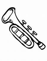 Trompeta Trombeta Trumpet Pinclipart Colorironline sketch template