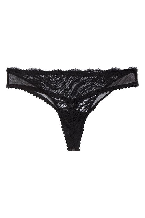 Calvin Klein Black Siren Textured Lace Thong Cheapundies