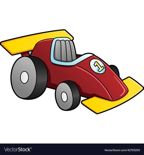 race car cartoon clipart colored royalty  vector image