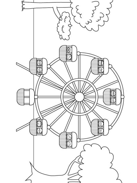 ferris wheel coloring pages  printable ferris wheel coloring pages