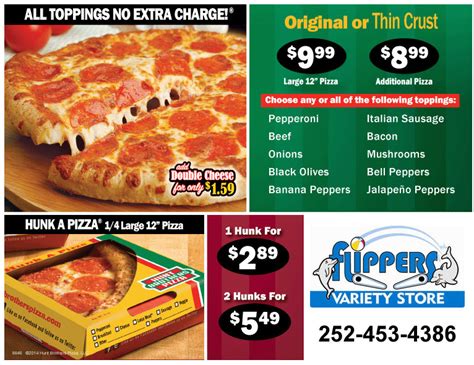 hunt brothers pizza menu flippers arcade laser tag birthday parties