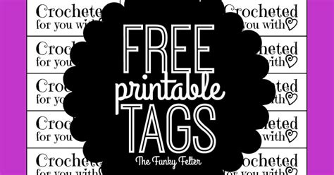 funky felter  printable craft tags  crocheters