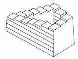 Treppe Penrose Illusion Dreieck Synsbedrag Stair Scheune Unmögliche Antworten Escher sketch template