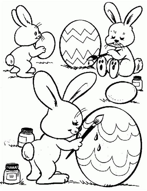 bunny paint easter coloring pages clip art library
