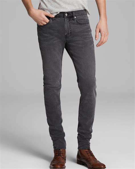 lyst blk dnm jeans slim fit in classic wash grey in gray