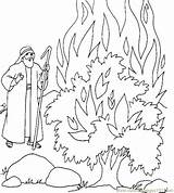 Coloring Moses Pages Bush Burning Printable Kids Colouring Bible Craft Color School Sunday Story Crafts Getcolorings Shrub Coloringpages101 Stories Children sketch template