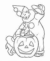 Coloring Halloween Pages Costume Clown Kids Color Costumes Boy Dress Sheets Dog Scary Bright Because Fall Colors Fun Use Popular sketch template