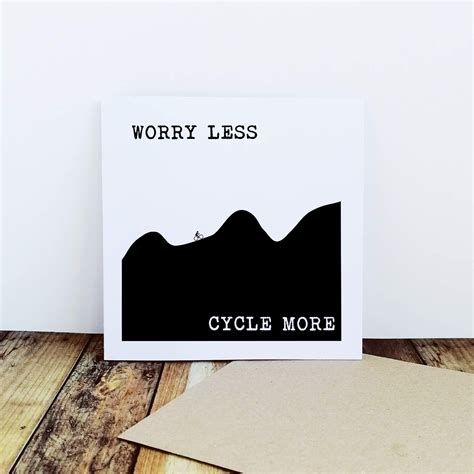 worry  cycle  cycling card bike card cyclist etsy uk