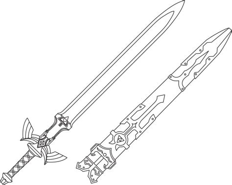 zelda breath   wild master sword coloring pages coloring pages