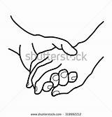 Holding Hands Vector Coloring Hand Clipart Clip Pages Illustration Stock Person Doodles Male Shutterstock Children Female Drawn Color Sketch Ring sketch template