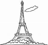 Tower Eiffel Coloring Pages Printable Kids sketch template