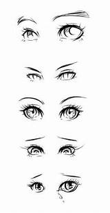Eyes Anime Drawing Closed Draw sketch template