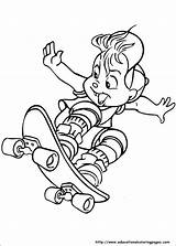 Chipmunks Coloring Pages Alvin sketch template
