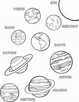 Planets Astronomy sketch template