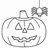 Halloween Coloring Pages Easy Pumpkin Drawing Simple Faces Toddlers Spider Print Kids Drawings Line Printable Cute Color Web Getdrawings Draw sketch template