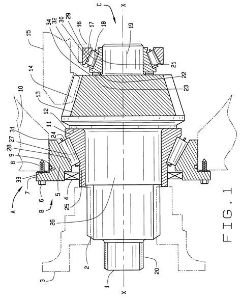 patent  pinion mounting  direct tapered roller bearing arrangement google patents