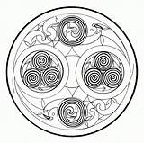 Colorear Celta Mudkip Celtic Kanada Fluss Energie Spiralen Spirals Desenho Symbolism Flow sketch template