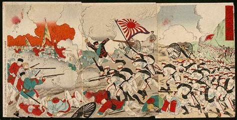 Battle Scene From Sino Japanese War 1894 By Toyohara Yōshū Chikanobu