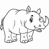 Gambar Rhino Mewarnai Happy Badak Coloring Surfnetkids Choose Board sketch template