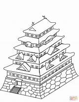 Coloring Castle Japanese Japan Pages Drawing Temple Medieval Clipart Pagoda Printable Clip Public Disney Fan Getdrawings Domain Svg Castles Color sketch template