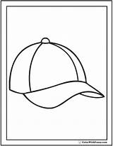 Baseball Coloring Hat Pages Cap sketch template