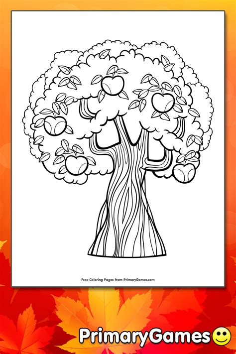 coloring pages fruit trees