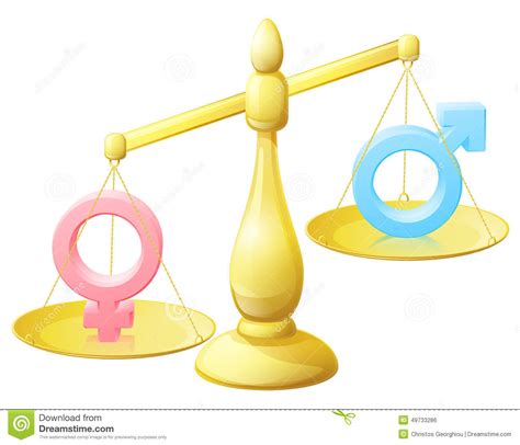 Gender Equality Scales Concept Stock Vector Illustration Of Business