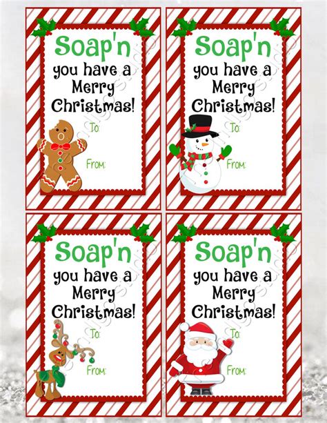hand soap gift tag digital printable   designs etsy