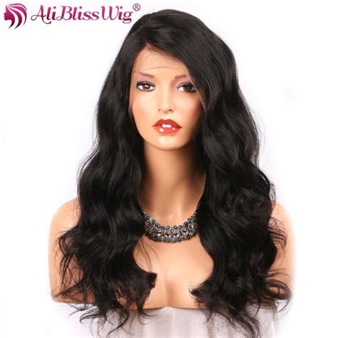 buy full lace  human hair wigs  density  lace wigs body wave natural