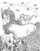 Coloring Fantasy Pages Kids Creatures Printable Horse Pretty Adult Color Bestcoloringpagesforkids Animal Fairy Popular Print Cat Unicorn Fanta Mythical Wild sketch template