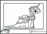 Coloring Princess Pages Pony Cadence Little Wedding Cadance Unicorn Printable Luna Colouring Mlp Print Color Dress Colour Library Clipart Minister sketch template